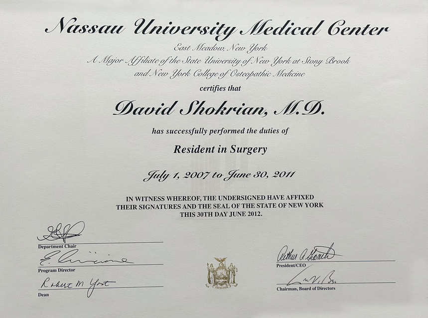 Nassau University Medical Center 2007-2011